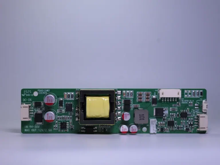 36W DC power supply product, front view showing the power unit and output terminals